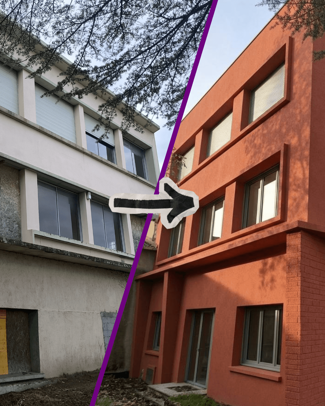 Aperçu du rendu de façade après isolation